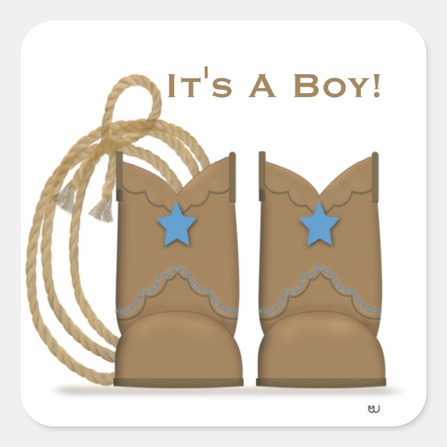 Cowboy Boots Pegatina (Anverso)