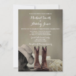 Cowboy bota invitaciones a boda rusa occidental