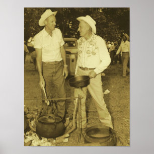 COWBOY COOKS IMPRESIÓN POSTER