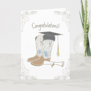 Cowboy Country Felicitaciones Tarjeta de Graduació