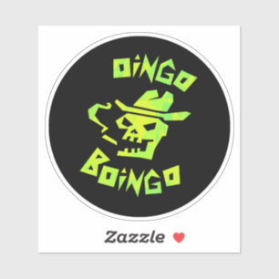 Cowboy cráneo oingo boingo gran pegatina