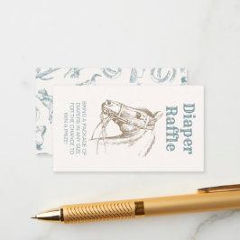 Cowboy Diaper Raffle Insertar Tarjeta de Gabinete