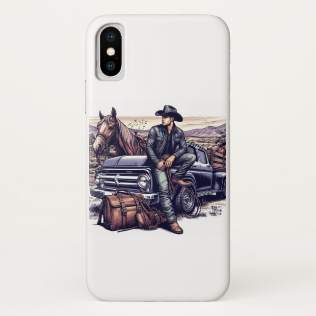 Cowboy Funda de Personalizar IPhone de Apple con u (Reverso)