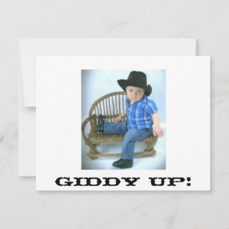 Cowboy Giddy Up Invitación