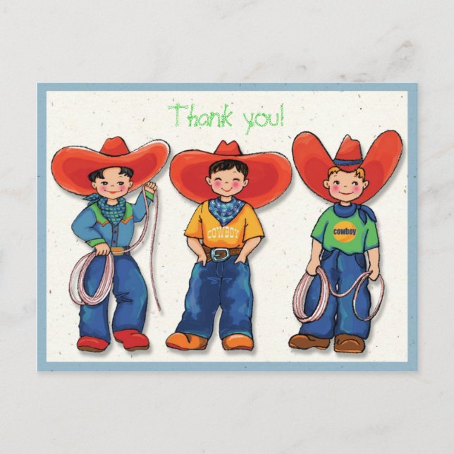 ¡Cowboy Gracias! Tarjeta (Anverso)