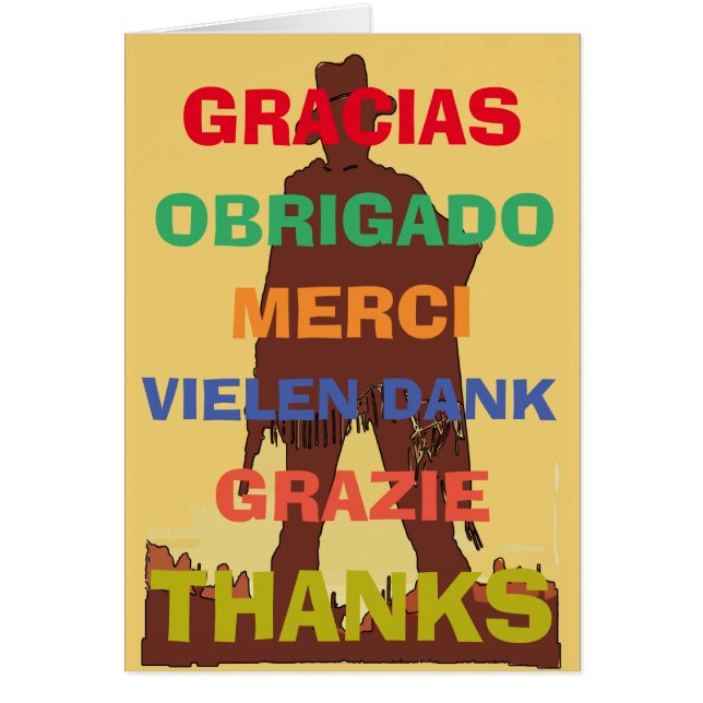 Cowboy, Gratitude en varios idiomas, editar texto (Frente)