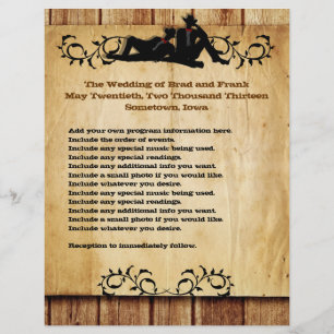 Cowboy Grooms Personalizados Programas de Bodas Ga