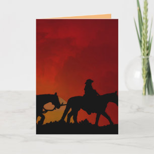 COWBOY HAPPY TRAILS GRAN TARJETA DE CUMPLEAÑOS