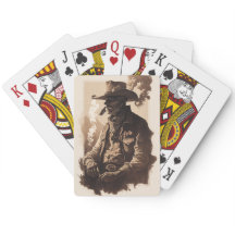 Cowboy jugando cartas