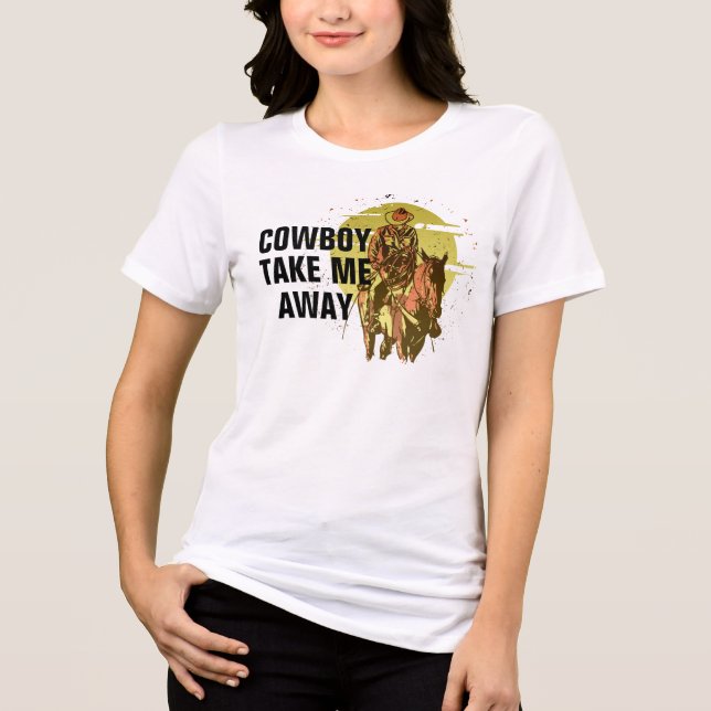 Cowboy me lleva lejos - Camisa temática occidental (Anverso)