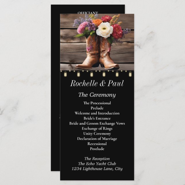 Cowboy Occidental boots Floral Elegante Mason Jar (Anverso / Reverso)