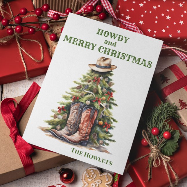 Cowboy occidental bota árbol de Navidad (Subido por el creador)