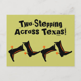 Cowboy postales bota a dos pasos por Texas TX