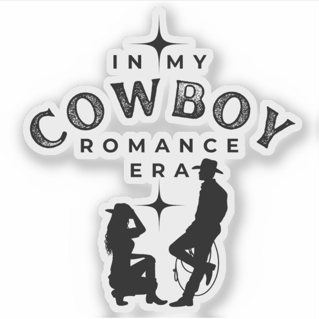 Cowboy Romance Era Romance Reader Pegatina (Anverso)