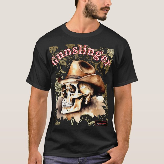 Cowboy Skull | Occidente | Vaquero | Camiseta (Anverso)