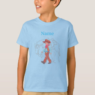 Cowboy y caballo joven camiseta