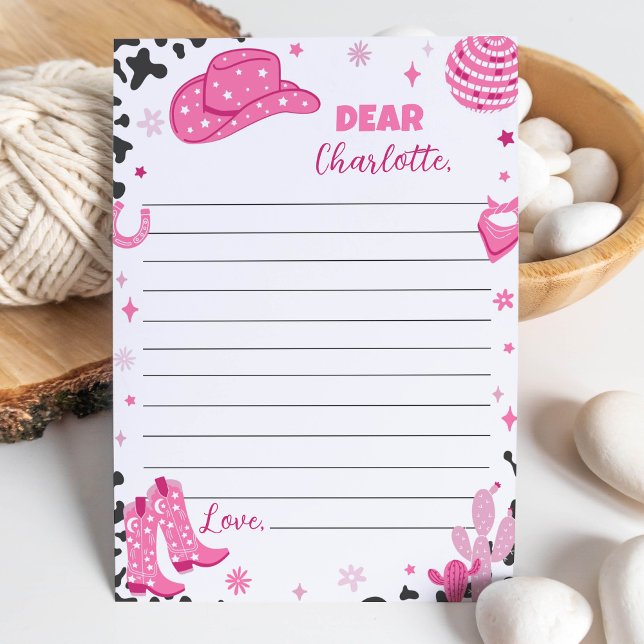 Cowgirl Cumpleaños Hora de la Cápsula Nota Mensaje (Subido por el creador)