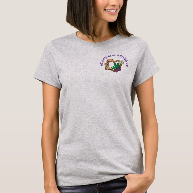 Cowgirl de AZ redondea camiseta (Anverso)