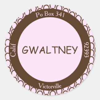 Cowgirl Horseshoe Pink | Sello para sobres marrón