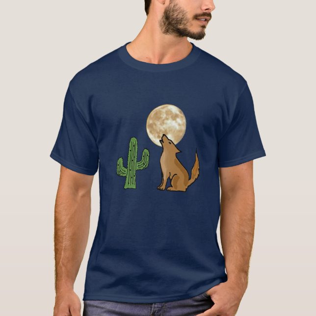 Coyote AB que grita en la camisa de la luna (Anverso)