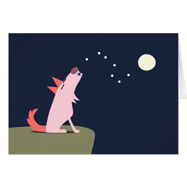 Coyote que grita en la luna (Anverso (Horizontal))