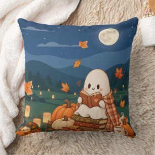 Cozy Almohada estética de lectura de fantasmas de