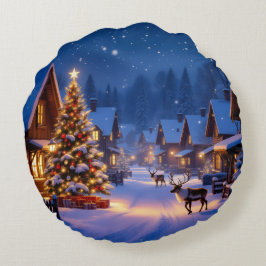 Cozy Christmas Throw  Almohada Redonda