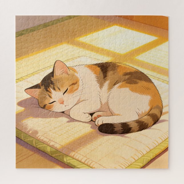 Cozy Napping Cat Puzzle (Vertical)