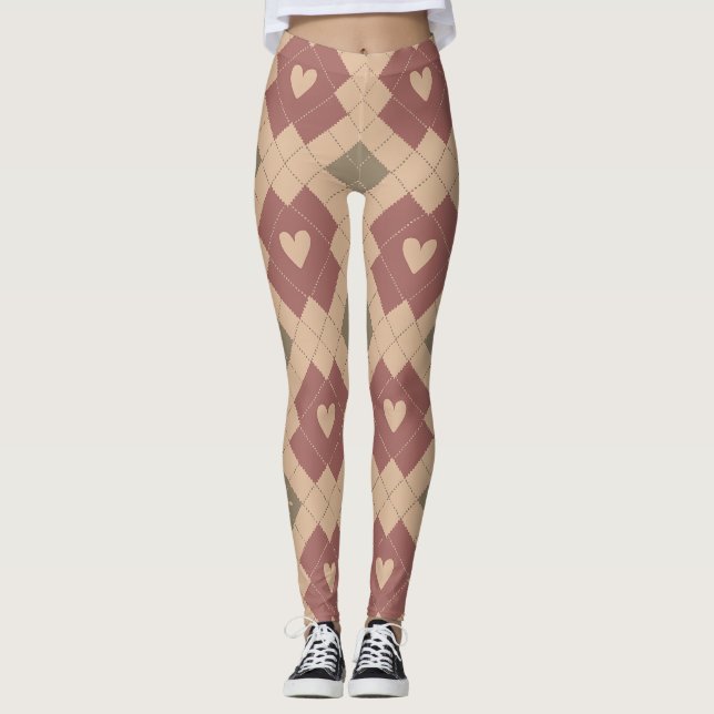 Cozy Patchwork Hearts Leggings (Anverso)