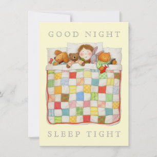 COZY QUILT 4.5x6.25 Tarjeta plana en blanco - Amar