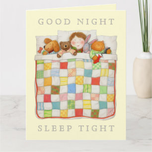 COZY QUILT Tarjeta de felicitación grande / Amaril
