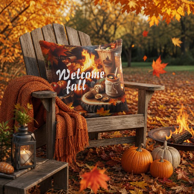 Cozy Welcome Fall Almohada Exterior De Temporada (Subido por el creador)
