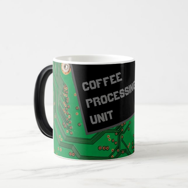 CPU - Unidad de Procesamiento de Café taza de café (Anverso izquierdo)
