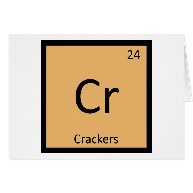 Cr - Química de Galletas Símbolo de la Tabla Perió (Anverso (Horizontal))