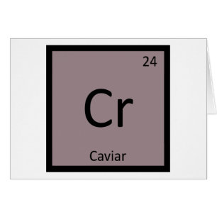 Cr - tabla periódica de la química del aperitivo