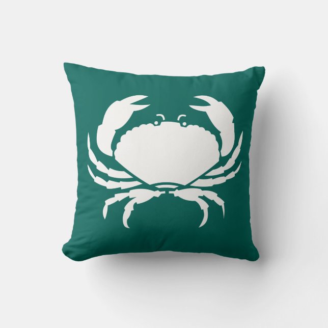 CRAB BLANCO almohada azul (Anverso)