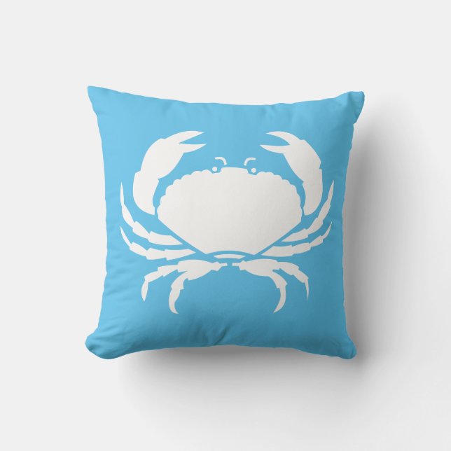 CRAB BLANCO solo almohada azul (Anverso)