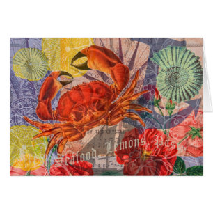 Crab Nautical Beach Art