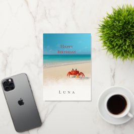 Crabby Peace - Tarjeta de cumpleaños feliz de Chic