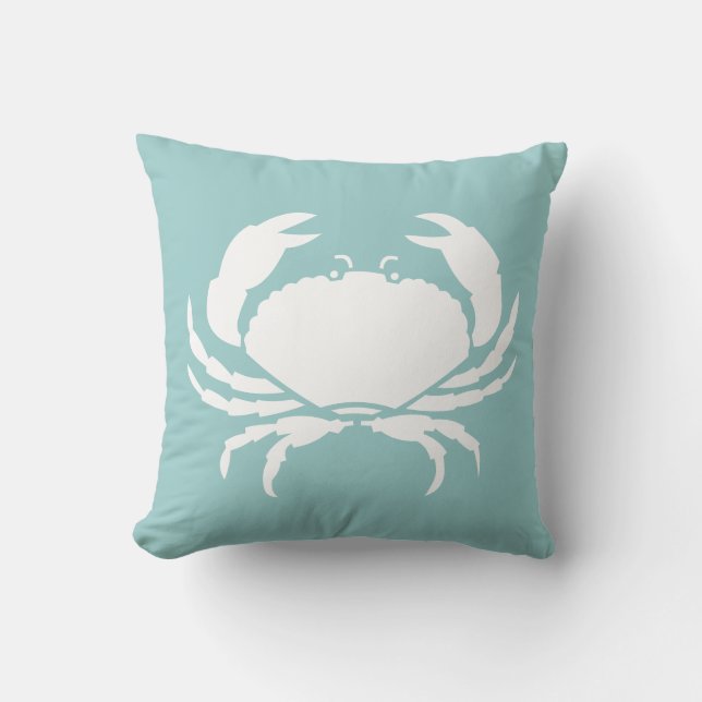 CRABS BLANCO sobre almohada azul (Anverso)