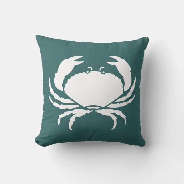 CRABS BLANCO sobre almohada azul (Anverso)