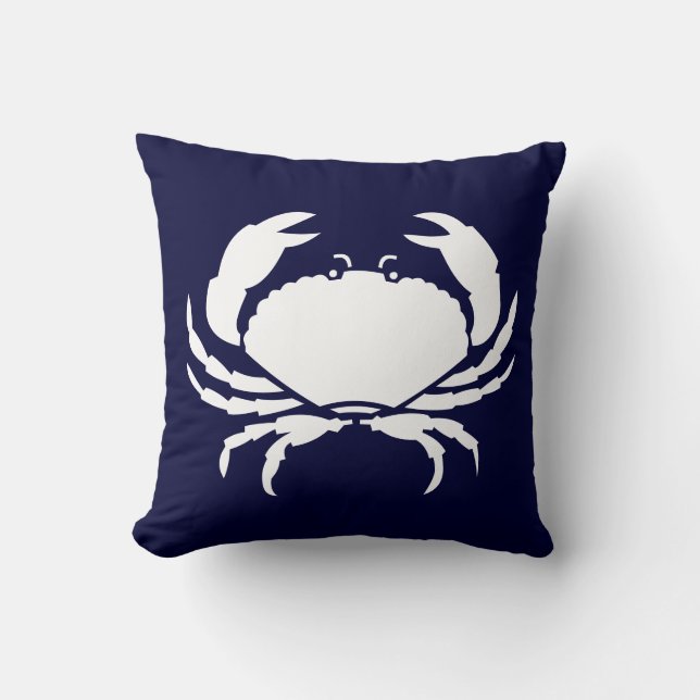 CRABS BLANCO sobre almohada azul (Anverso)