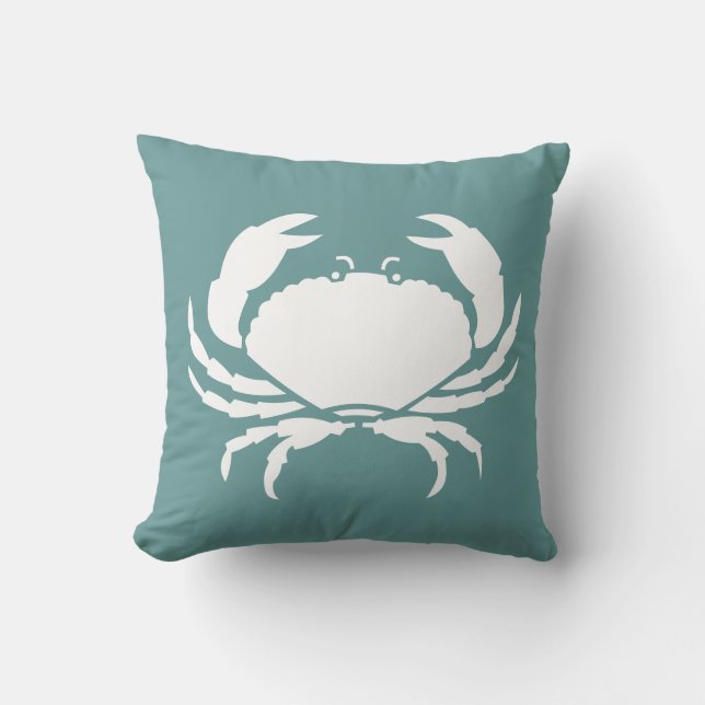 CRABS BLANCO sobre almohada azul (Anverso)