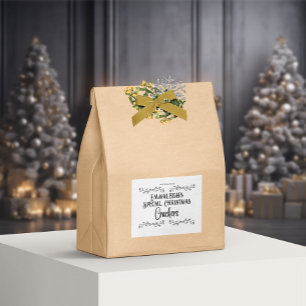 Crackers caseros Etiqueta estética de comida blanc