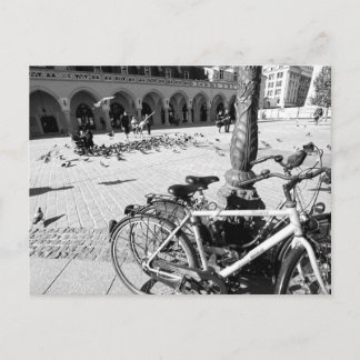 Cracovia, casco antiguo de Polonia, postal en blan