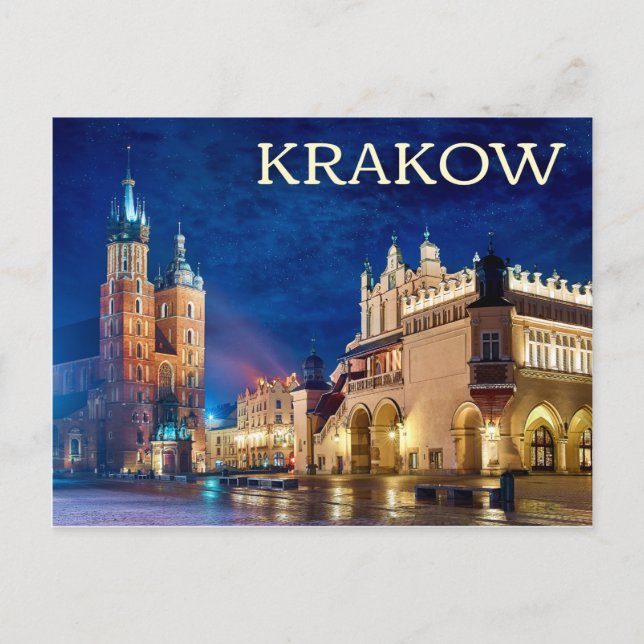 Cracovia, postal de Polonia (Anverso)