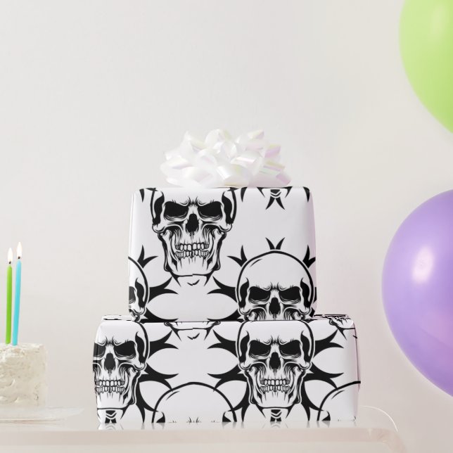 Cráculos góticos malvados, PAPEL NEGRO Y BLANCO (Regalos de fiesta)