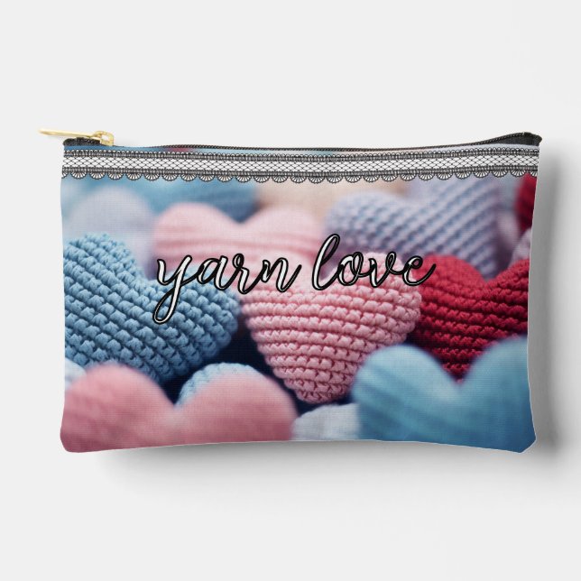 Craft Pouch crochet bolsa de viaje hilados ganchos (Anverso)