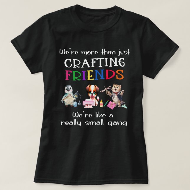 Crafting Friends = Una camiseta para mujeres de pa (Diseño del anverso)
