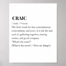 CRAIC: Impresión moderna del significado divertido
